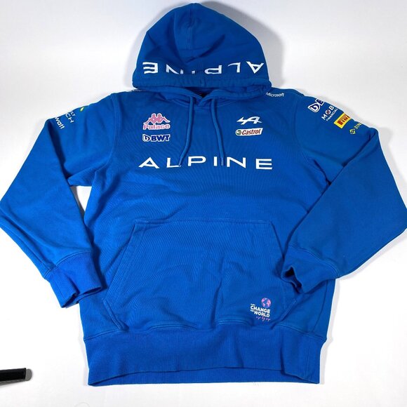 PALACE x KAPPA For Alpine Blue Hoodie - Picture 1 of 9
